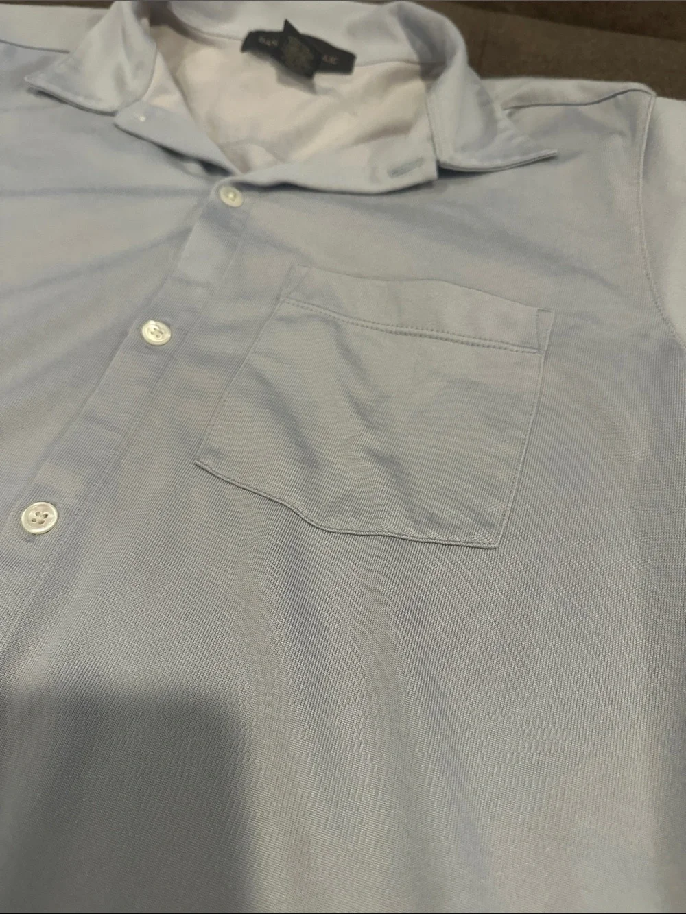 Banana Republic Pale Blue Short Sleeve Button-Down Shirt